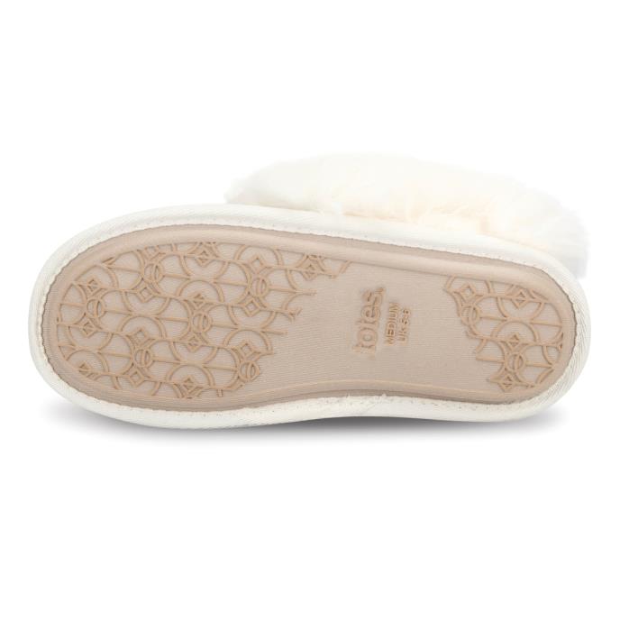 totes toasties® Ladies Fair Isle Knit Mule Slippers Cream Multi Extra Image 6